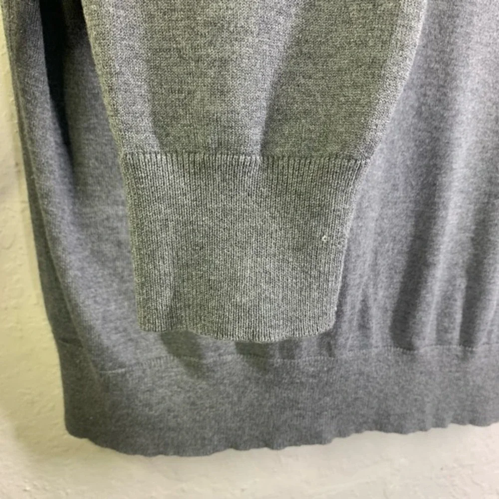 BANANA REPUBLIC Gray Silk Cotton Cashmere V-Neck‎ Sweater